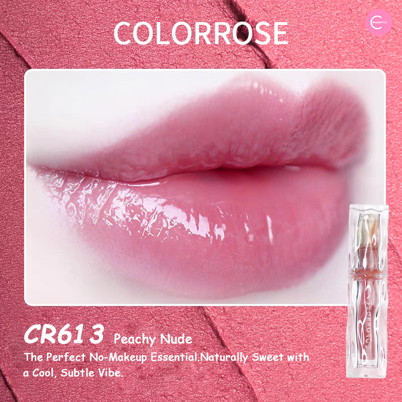 COLORROSE Water Ripple Lip Gloss - Hydrating Mirror Finish Lipstick with Shimmer, Vegan & Cruelty Free - Perfect for Daily Wear, Parties and Special Occasions
