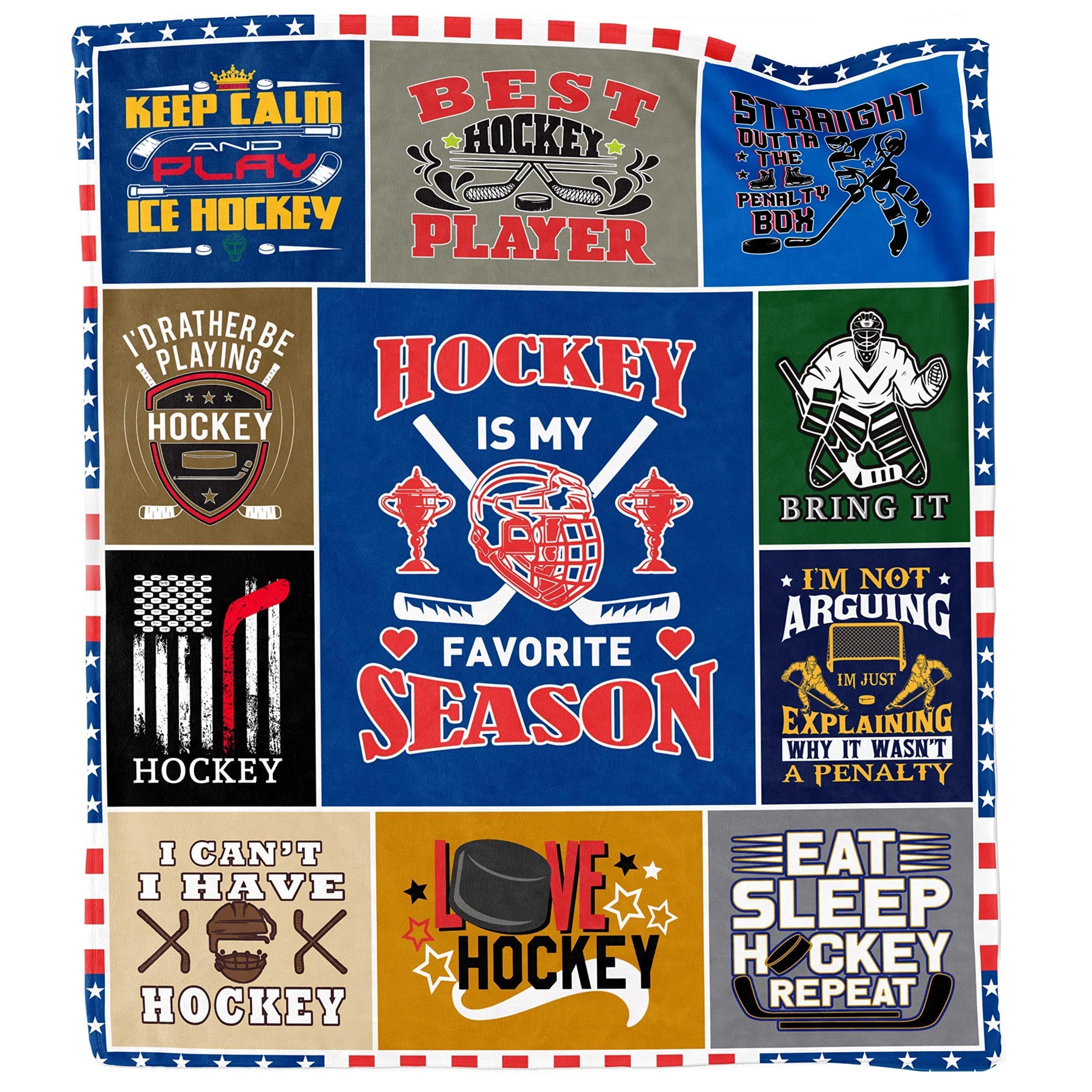 Premium Hockey Throw Blanket 50