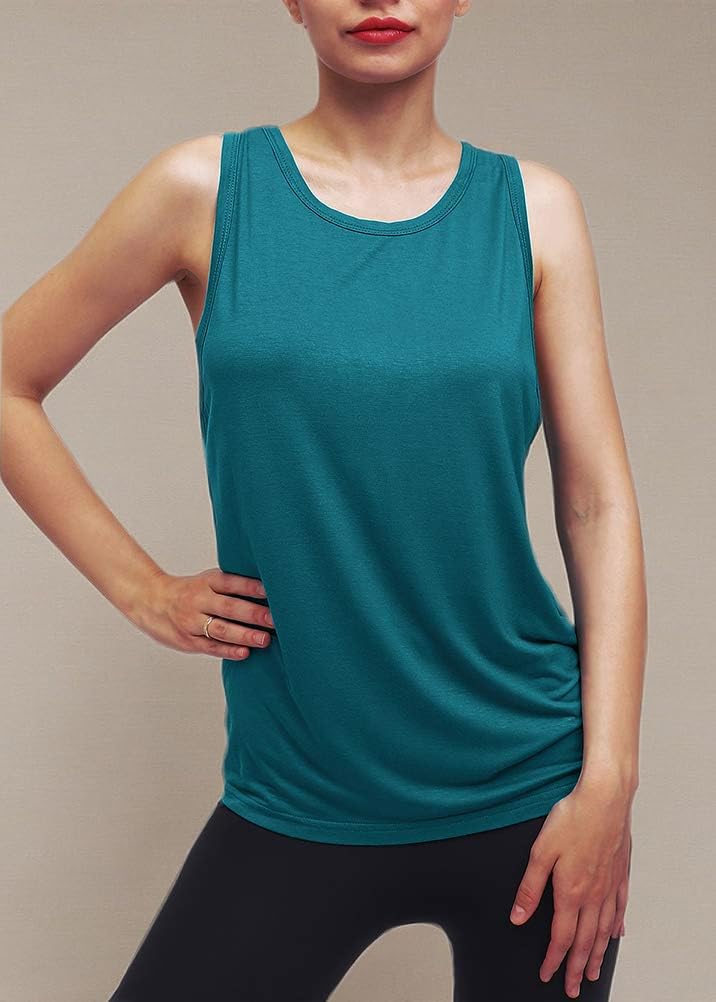 Women's Open Back Yoga Tops - Adjustable Tie Back Workout Tank Tops for Yoga, Gym & Fitness Training | Breathable & Comfortable for Hot Yoga, Pilates & Summer Workouts