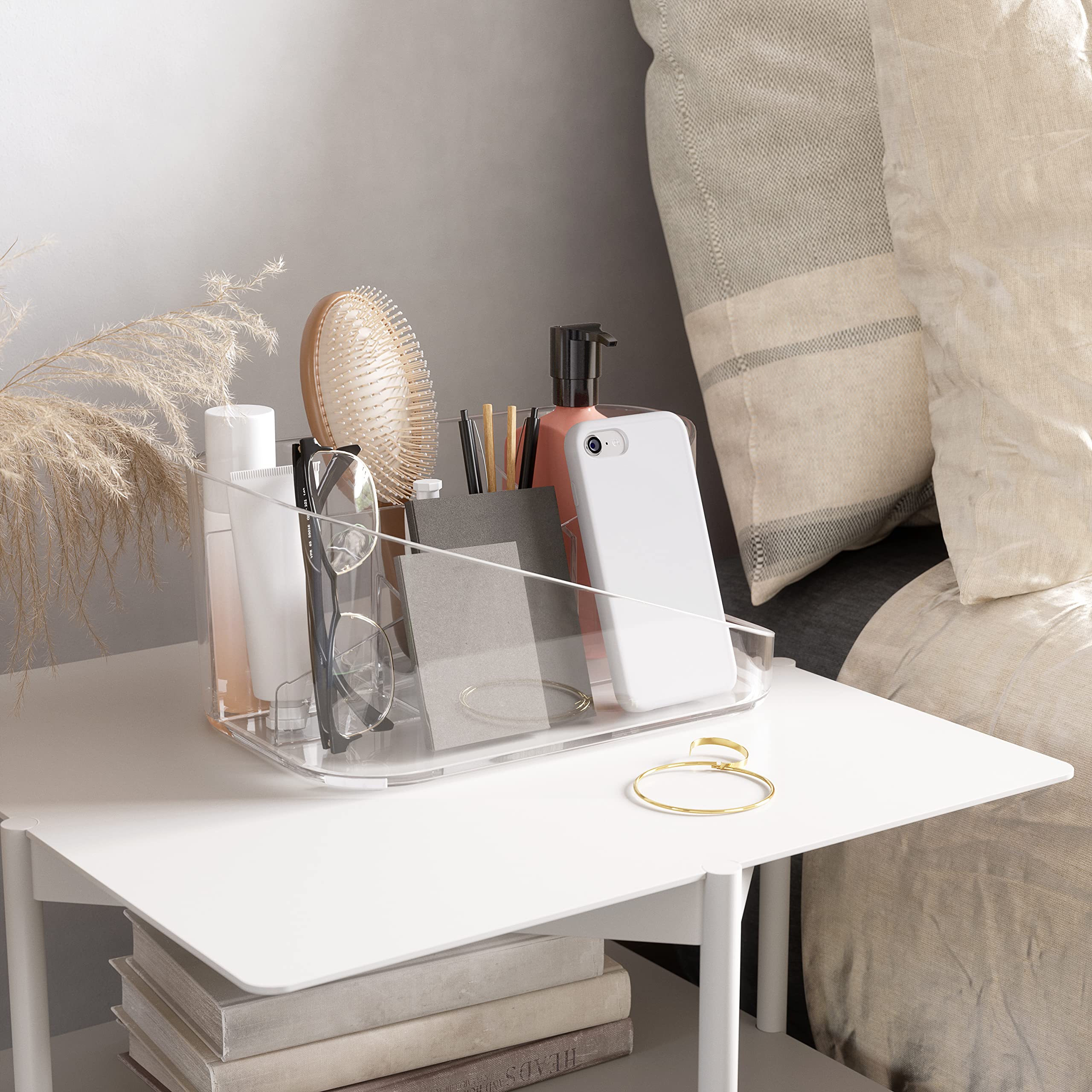 Umbra Glam Organizer - Clear Acrylic Makeup & Jewelry Storage Box for Vanity, Bathroom & Travel | Stylish & Durable Home Decor