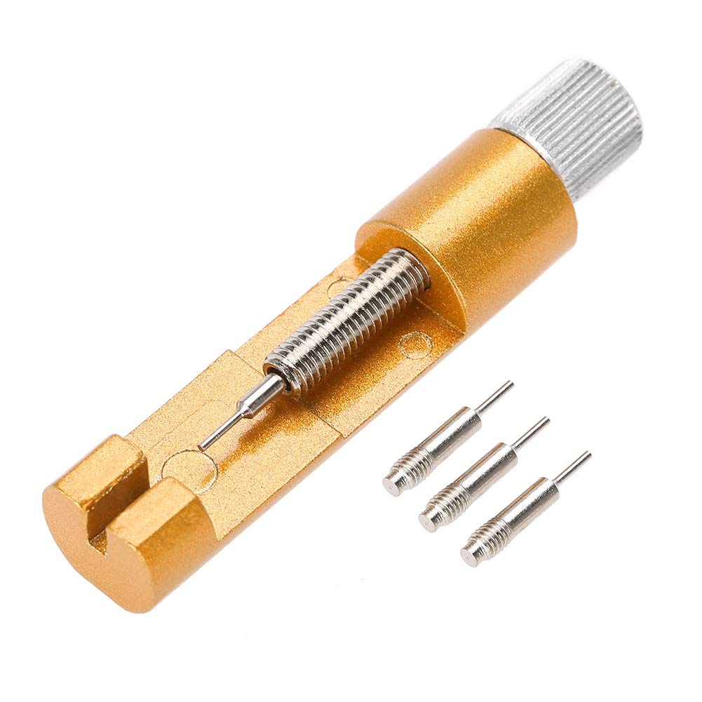 Stainless Steel Watch Band Link Pin Remover Tool - Professional Metal Bracelet Strap Adjuster & Repair Kit with 3 Extra Pins | Perfect for Watchmakers & DIY Watch Band Sizing at Home