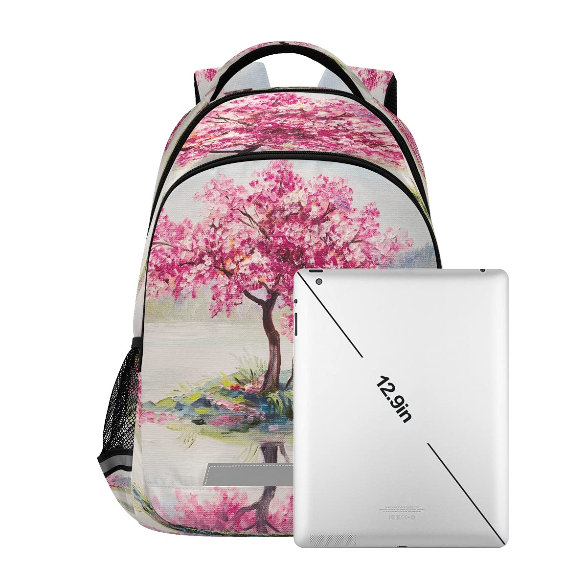Japanese Cherry Blossom Floral Backpack - Waterproof Laptop Bookbag for School, College & Travel | Stylish Daypack for Women, Men & Teens | Perfect for Work, Commuting & Outdoor Adventures