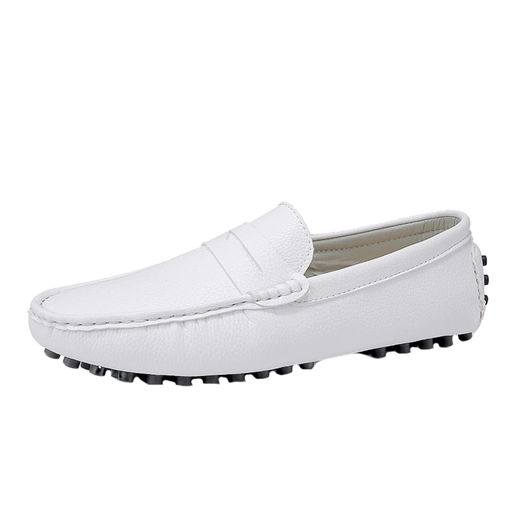 HOXEKLE Men's Penny Loafers - Casual Slip-On Moccasins | Genuine PU Leather Driving Shoes | Lightweight Comfort Boat Shoes for Work, Office & Daily Wear