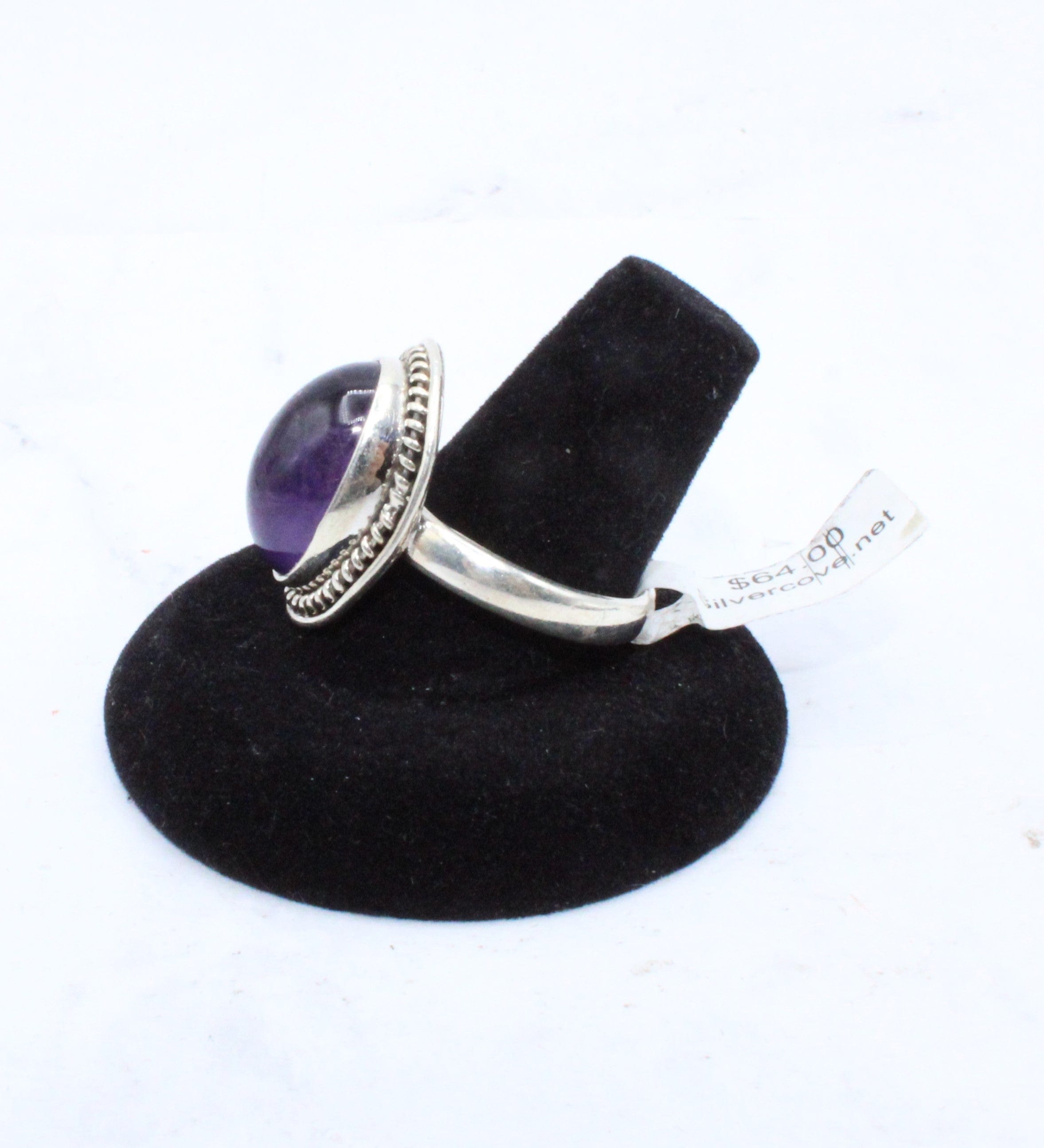 Natural Amethyst Gemstone Ring for Women - Size 12 - Elegant Purple Crystal Jewelry for Everyday Wear, Gift Giving & Special Occasions