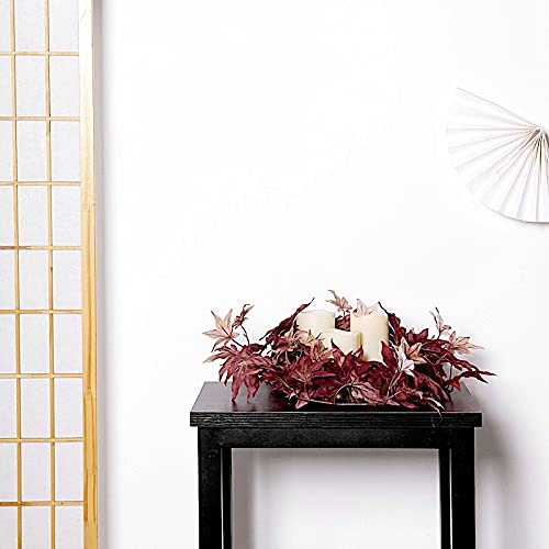 70-Inch Burgundy Artificial Fall Maple Leaf Garland - Faux Autumn Foliage for Wedding, Party & Reception Decor - Home & Event Decoration Supplies