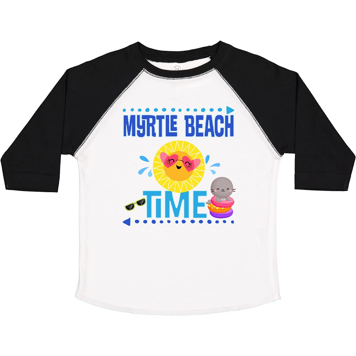 Inktastic Myrtle Beach Vacation Time Toddler T-Shirt - Cute Graphic Tee for Boys & Girls - Soft Cotton Short Sleeve Shirt - Perfect for Beach Trips, Family Vacations & Summer Outfits