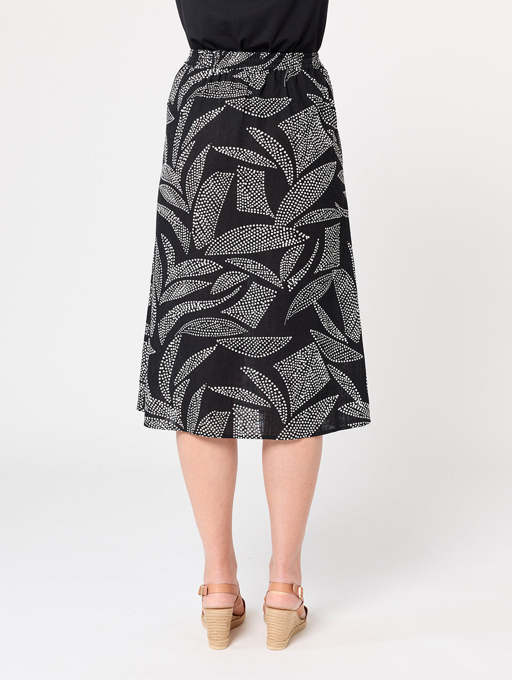 Tasia Skirt BABLK001 142780 - Women's Fashion Flowy Midi Skirt for Casual Wear, Office & Summer Outfits