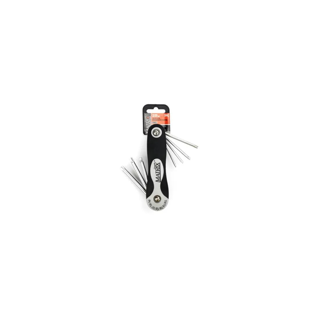 7-Piece Folding Tamper Proof Key Set - Cr-V Steel - Perfect for Home Security, Locksmiths, and DIY Projects