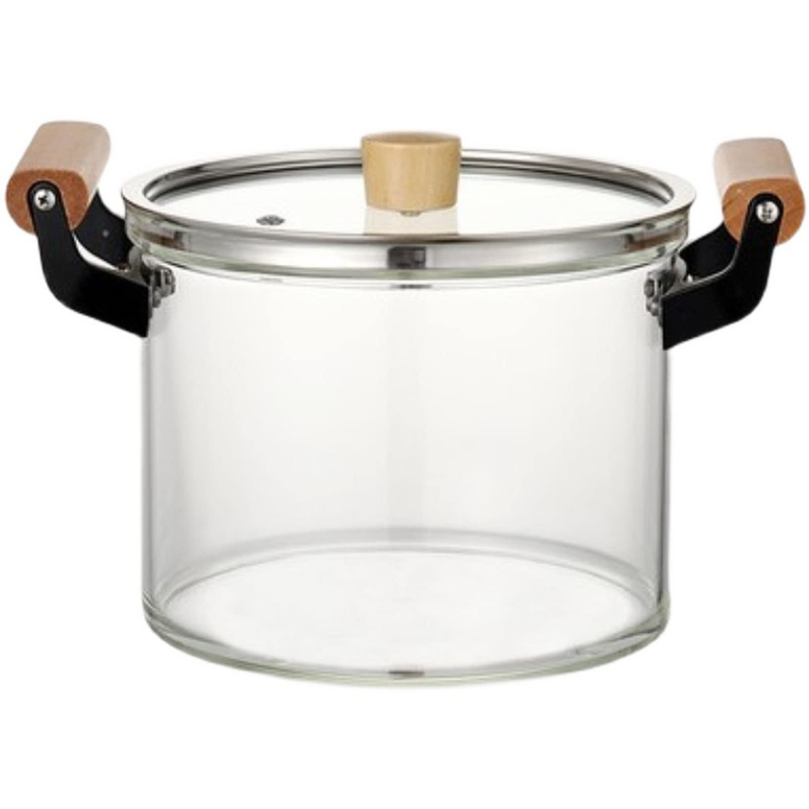 **Clear Heat-Resistant Glass Pot with Lid & Handle - 3.5L Milk Pan, Braising Pan & Saucepan for Cooking, Baby Food, Noodles & More - Steam Hole Design for Safe & Even Heating (Ideal for Stovetop, Kitchen, Baby Meals & Meal Prep)**