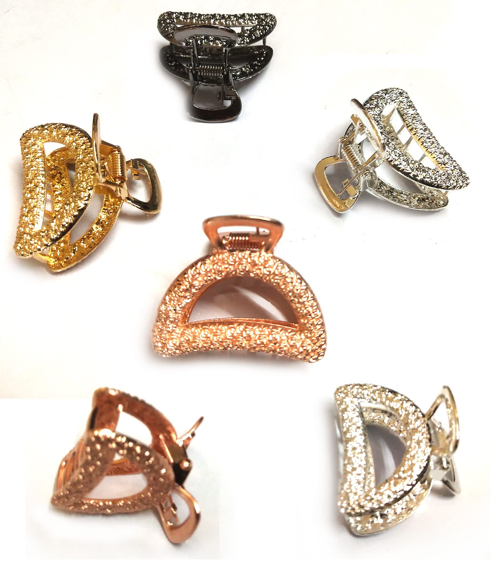 Korean Hair Clips for Women - 6pcs Metal Barrettes with Pearl & Geometric Design, Perfect for Parties & Weddings
