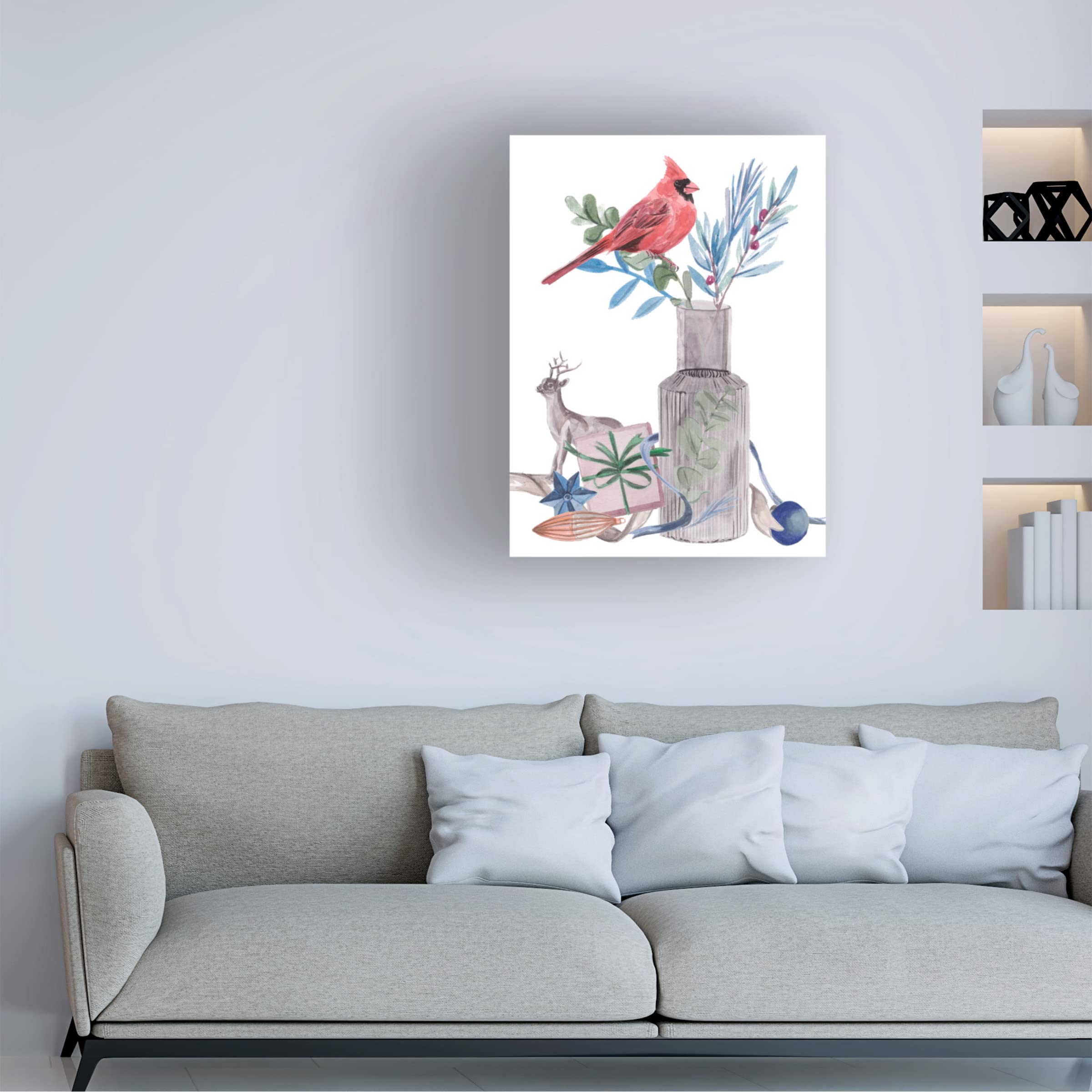 Trademark Fine Art 'Warm Wishes II' Canvas Wall Art by Melissa Wang - Beautiful Floral Painting for Living Room, Bedroom & Office Decor