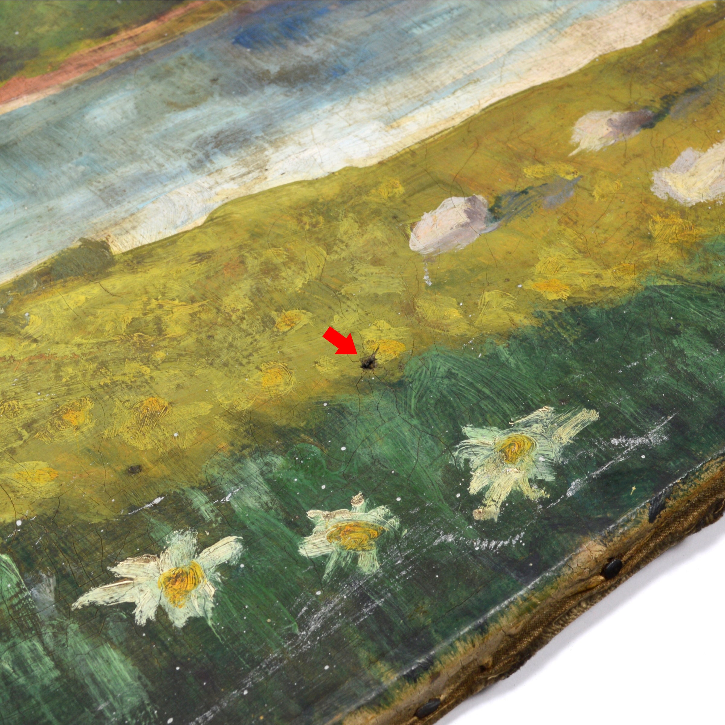 Antique Original Art Oil Painting - River Through Grasslands Landscape - Signed & Dated - Perfect for Home Decor, Office Wall Art & Gift Giving