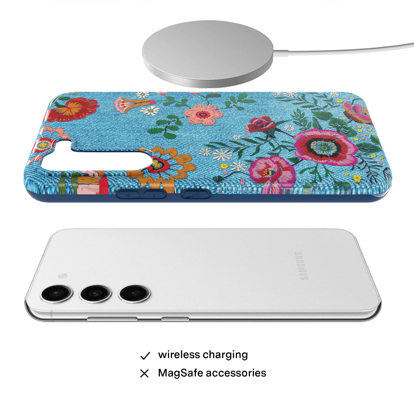 Stylish Floral Samsung Phone Case - Trendy Protective Cover for Samsung Galaxy [Model] - Perfect for Everyday Use, Work & Travel
