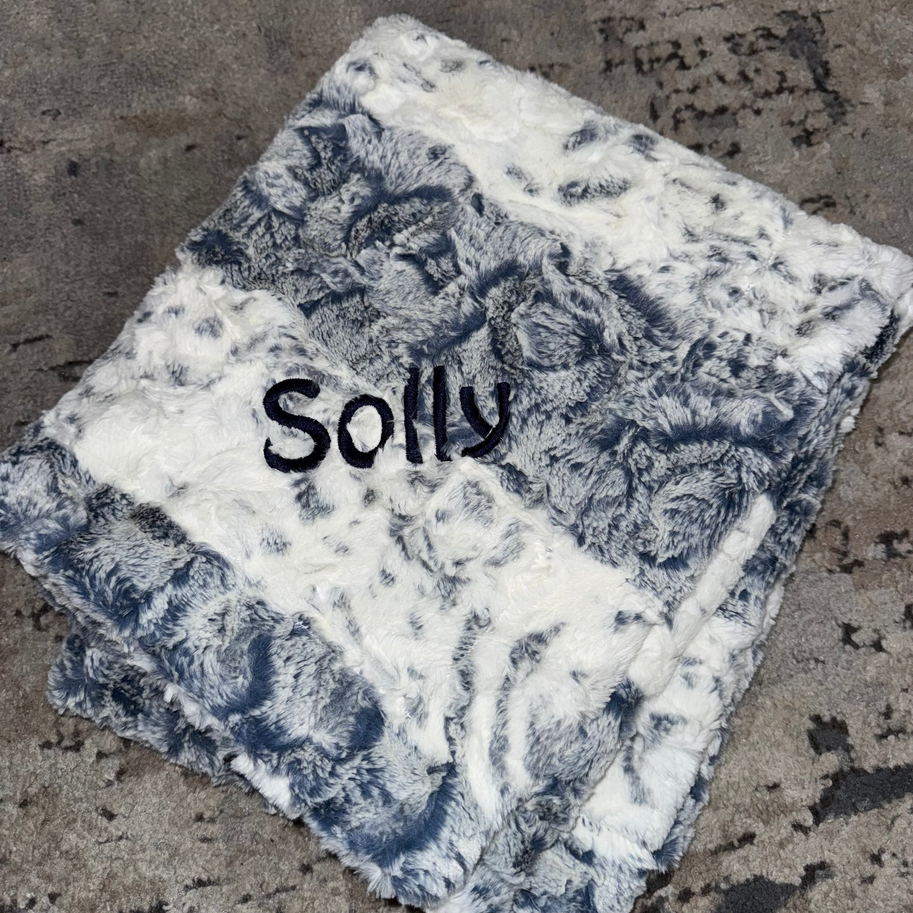 Zandino Theodore Denim Minky Blanket - Ultra Soft & Cozy Throw Blanket for Bed, Couch, and Travel - Perfect for Adults & Kids