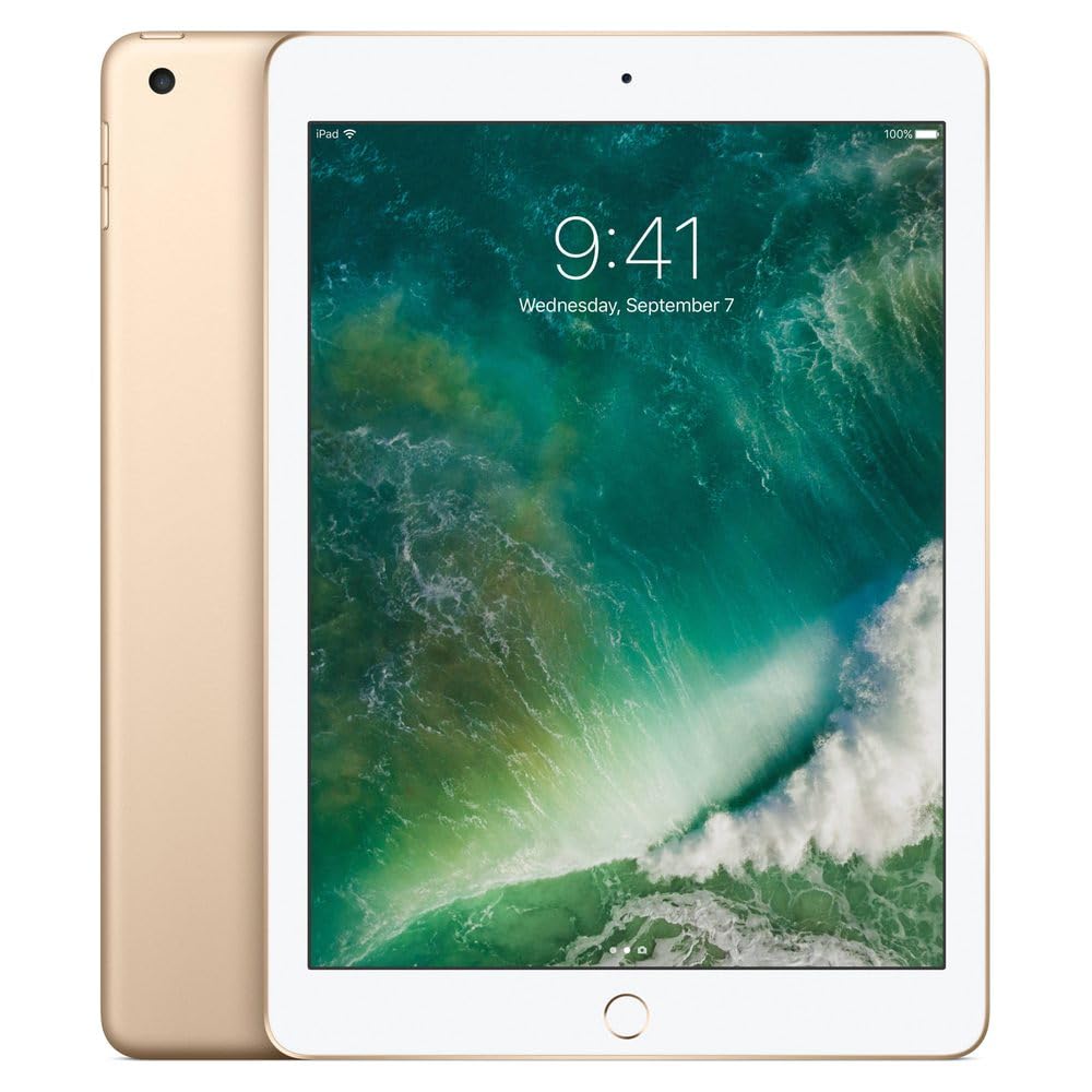 Refurbished Apple iPad 9.7-inch (2017 Model) - 128GB Wi-Fi - Gold | Perfect for Students, Home Office & Entertainment