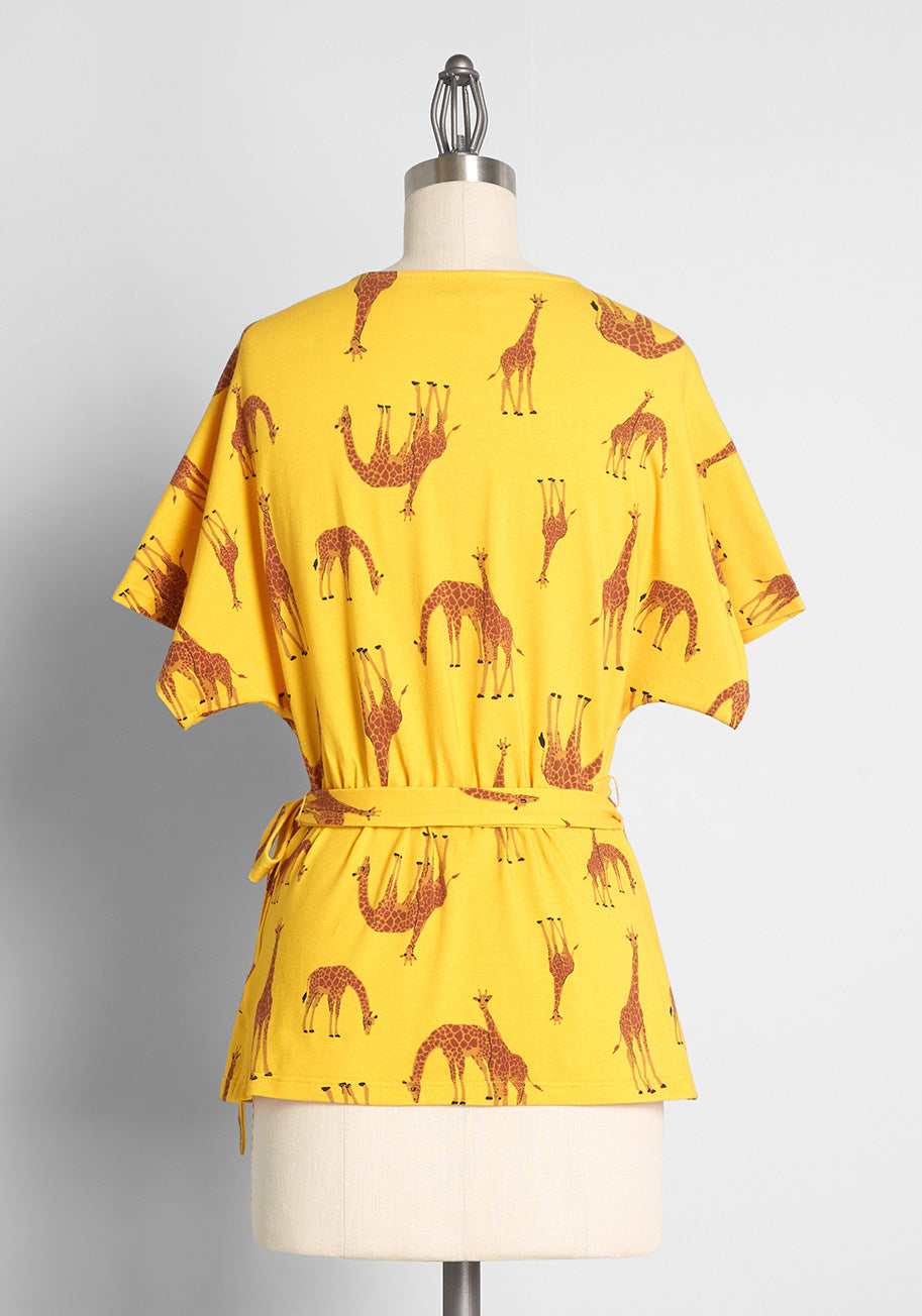 Grazing for Days Wrap Top - Stylish & Comfortable Women's Casual Shirt for Everyday Wear | Perfect for Work, Outings & Relaxation