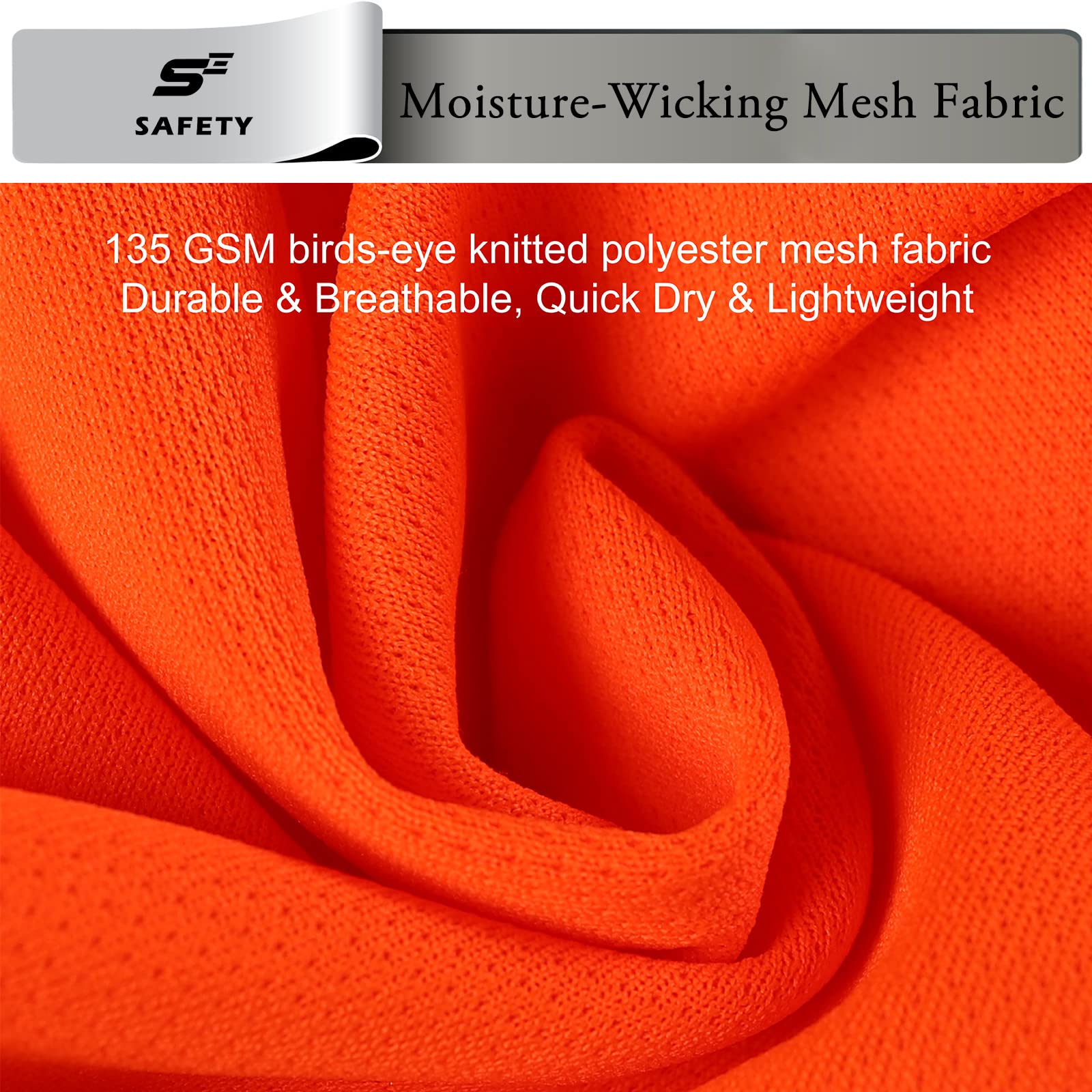 **Premium Heavyweight Men's Pocket T-Shirt - Loose Fit Crewneck Short Sleeve Safety Shirt (Orange) - Durable & Comfortable for Work, Outdoor Activities & Casual Wear**