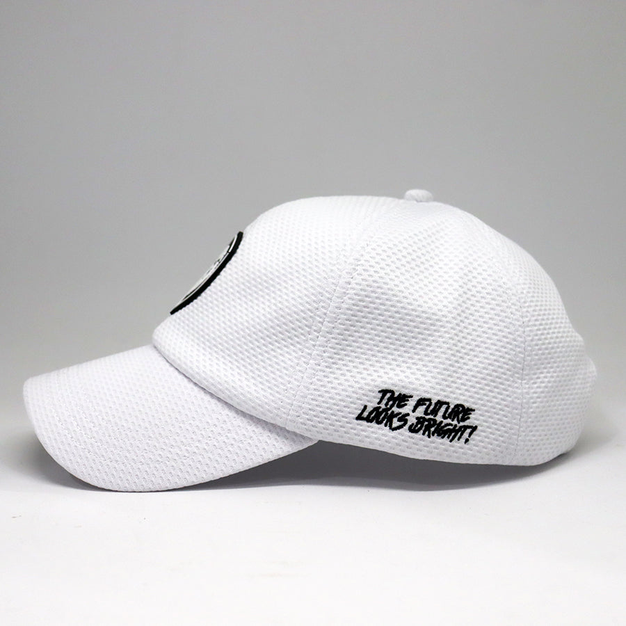 VT Shield Future Looks Bright White Performance Hat with Velcro Closure - Perfect for Running, Golf, and Outdoor Sports