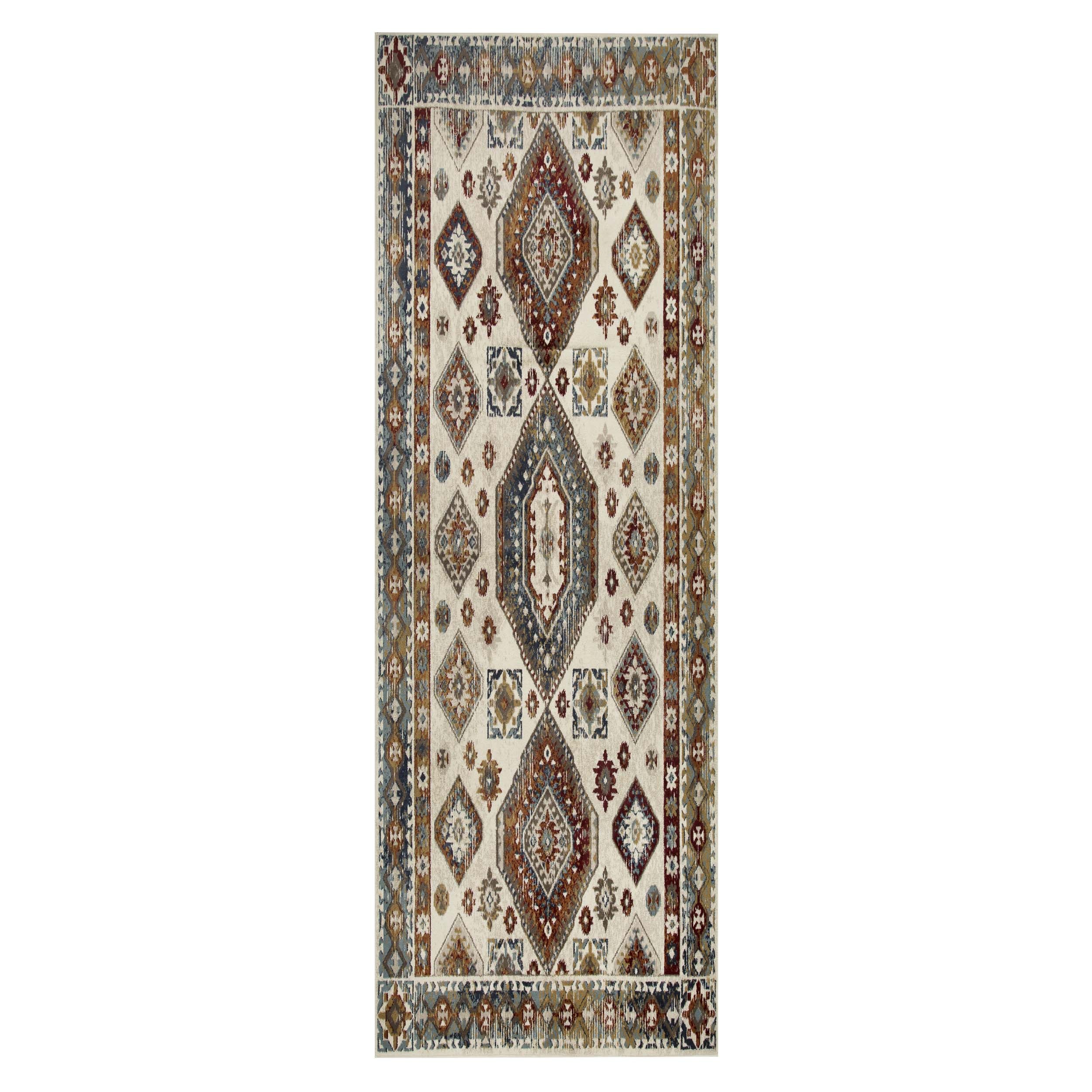 Taimak Aztec Geometric Indoor Sangria Southwestern Area Rug - Southwestern Style Handmade Rug for Living Room, Bedroom, or Dorm Decor