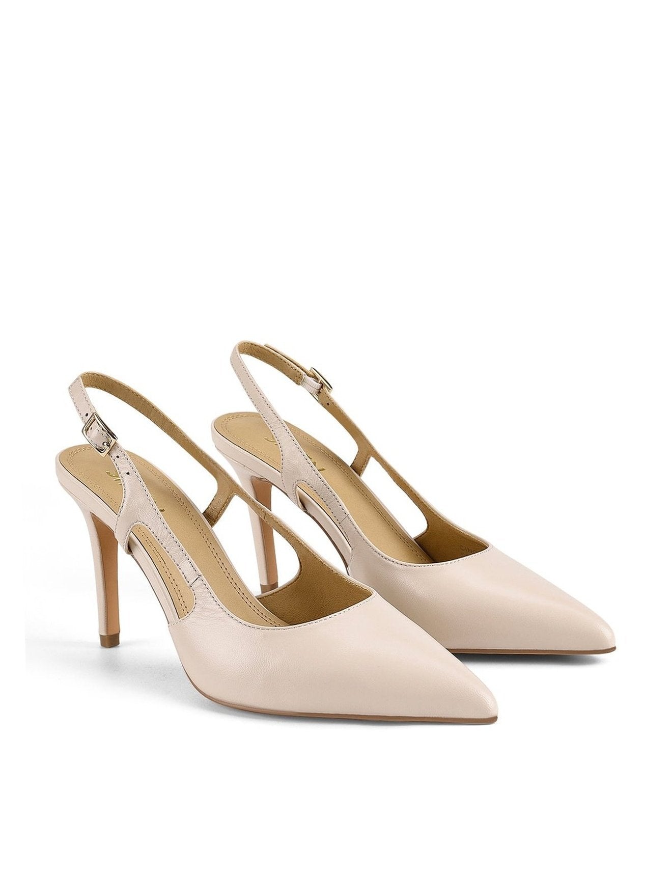 Elegant Cinch Slingback Heels - Genuine Bone Leather Women's Dress Shoes for Weddings, Parties & Office Wear