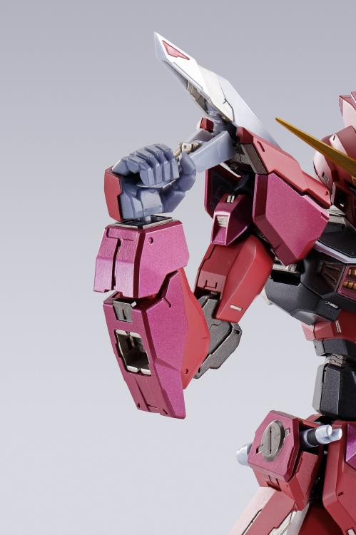 Bandai Metal Build Gundam SEED Justice Gundam Action Figure - High-Quality Collectible Model Kit for Anime Fans & Gundam Enthusiasts - Perfect for Display, Collection, and Role-Playing Battles