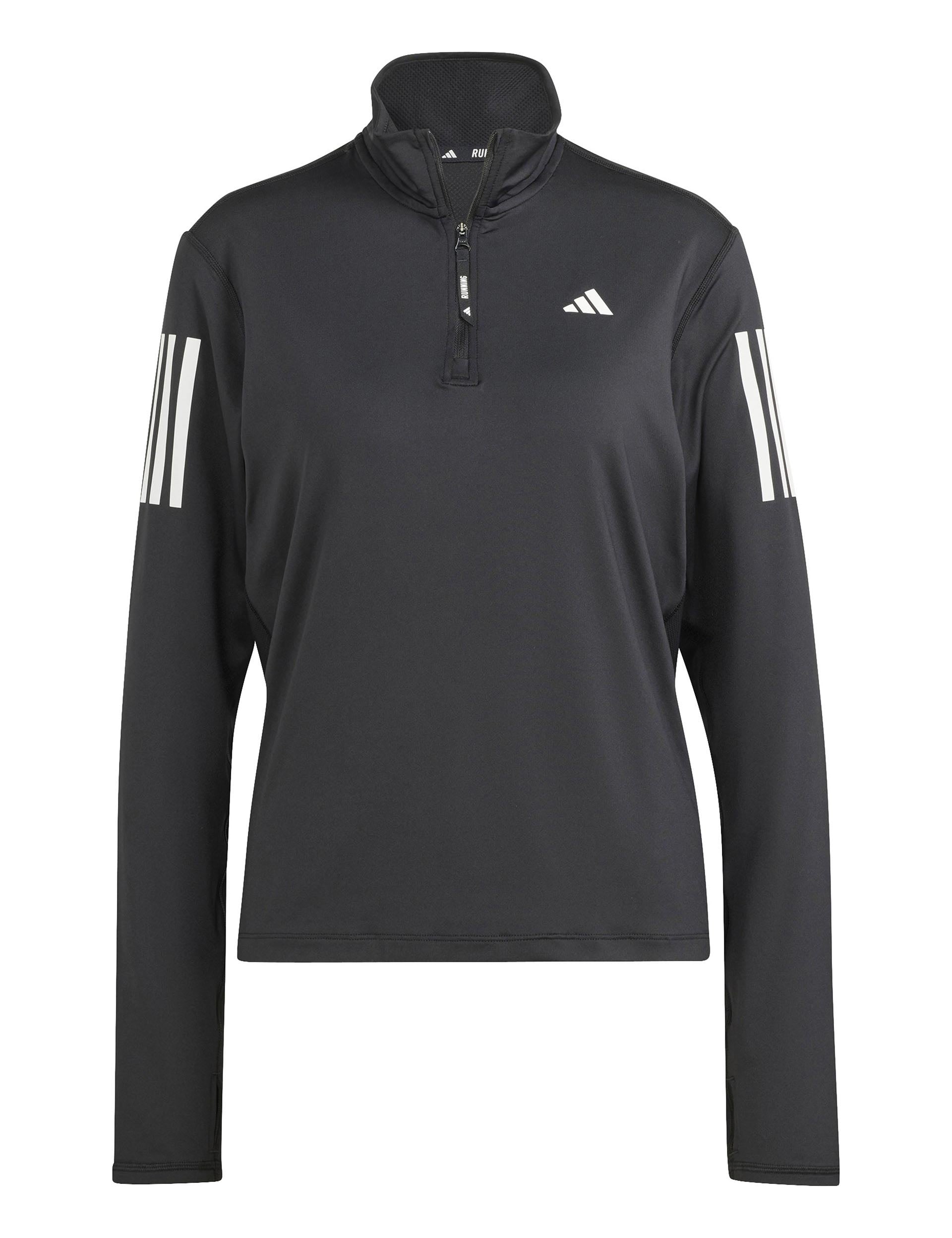 Own the Run Half Zip Running Jacket for Men & Women - Lightweight Breathable Black Workout Jacket - Perfect for Jogging, Gym & Outdoor Activities