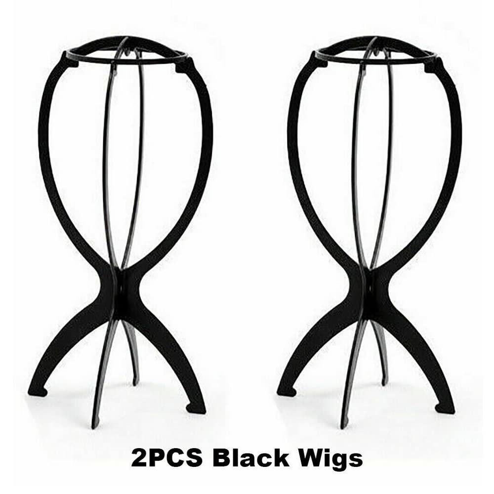 Gadgetking 2 Pack Foldable Wig Display Stand - Portable Mannequin Head for Wig Storage & Styling | Travel-Friendly Hair Holder for Salons, Cosplay & Home Use