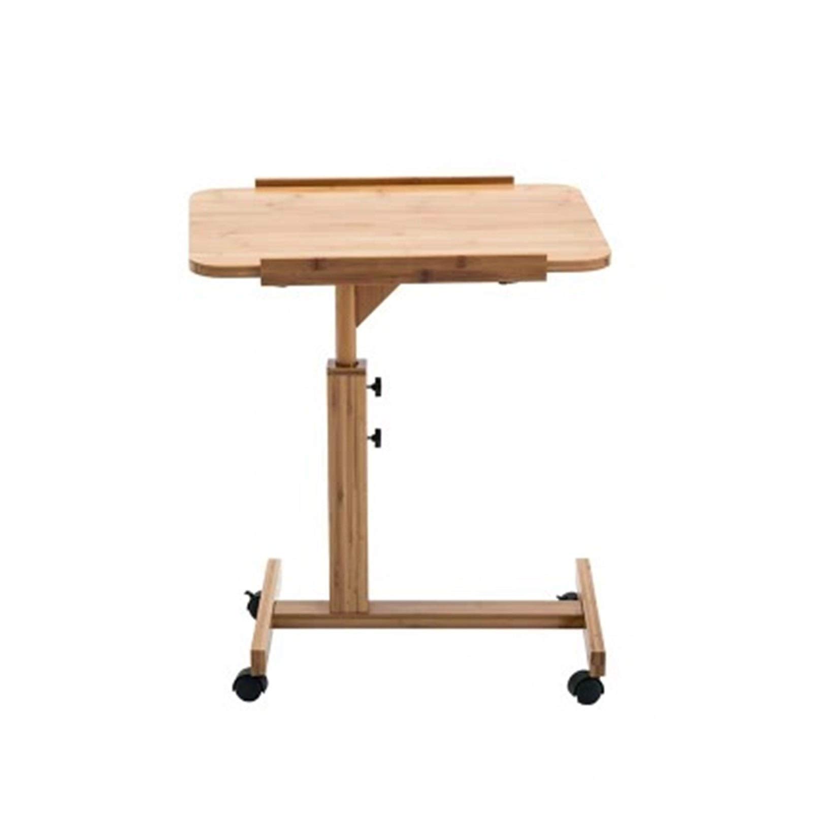 Adjustable Overbed Table with Wheels - Portable Laptop Desk for Bed, Sofa & Office - Foldable Mobile Computer Table for Home & Hospital Use (40 x 60cm) - Perfect for Eating, Working & Studying in Bed