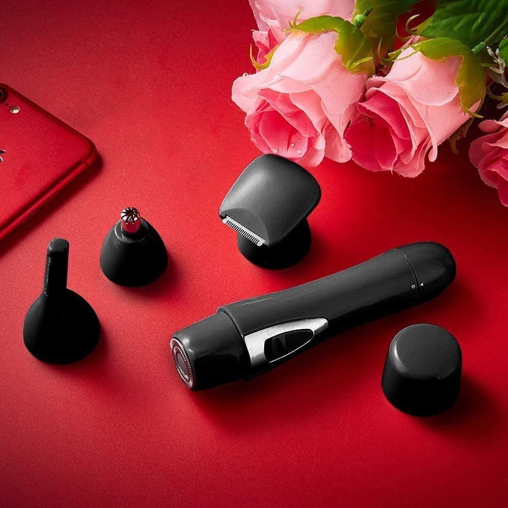 HAYNAH 3-in-1 USB Rechargeable Electric Nose Ear & Beard Trimmer for Men & Women - Portable Grooming Kit for Facial Hair, Nose Hair & Ear Hair Removal - Perfect for Travel, Home & Personal Care Routine