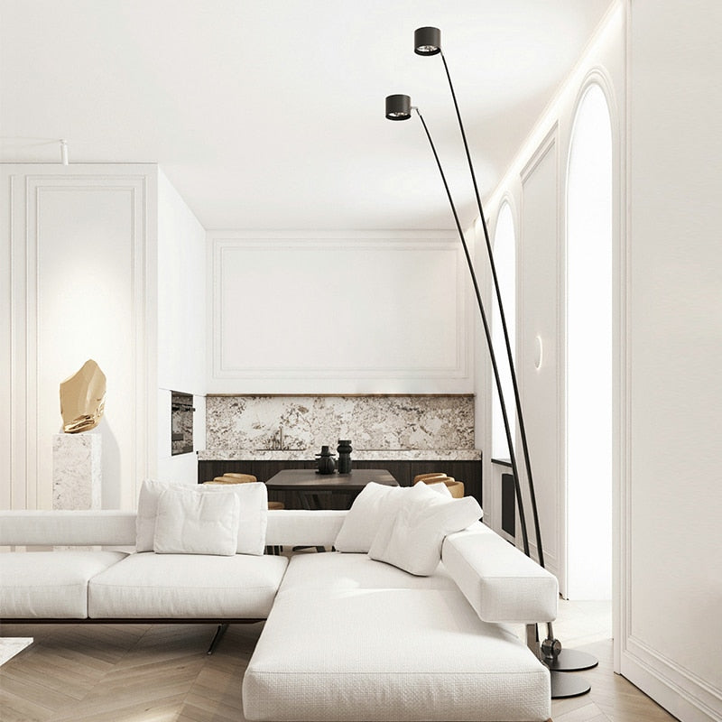 Minimalist Long Pole Floor Lamp - Modern & Stylish LED Standing Light for Living Room, Bedroom, or Office Decor