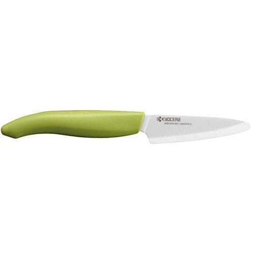Kyocera 3-Inch Ceramic Paring Knife with Green Handle - Sharp Kitchen Knife for Precise Peeling, Slicing & Fruit Cutting - Perfect for Home Chefs & Professional Cooking