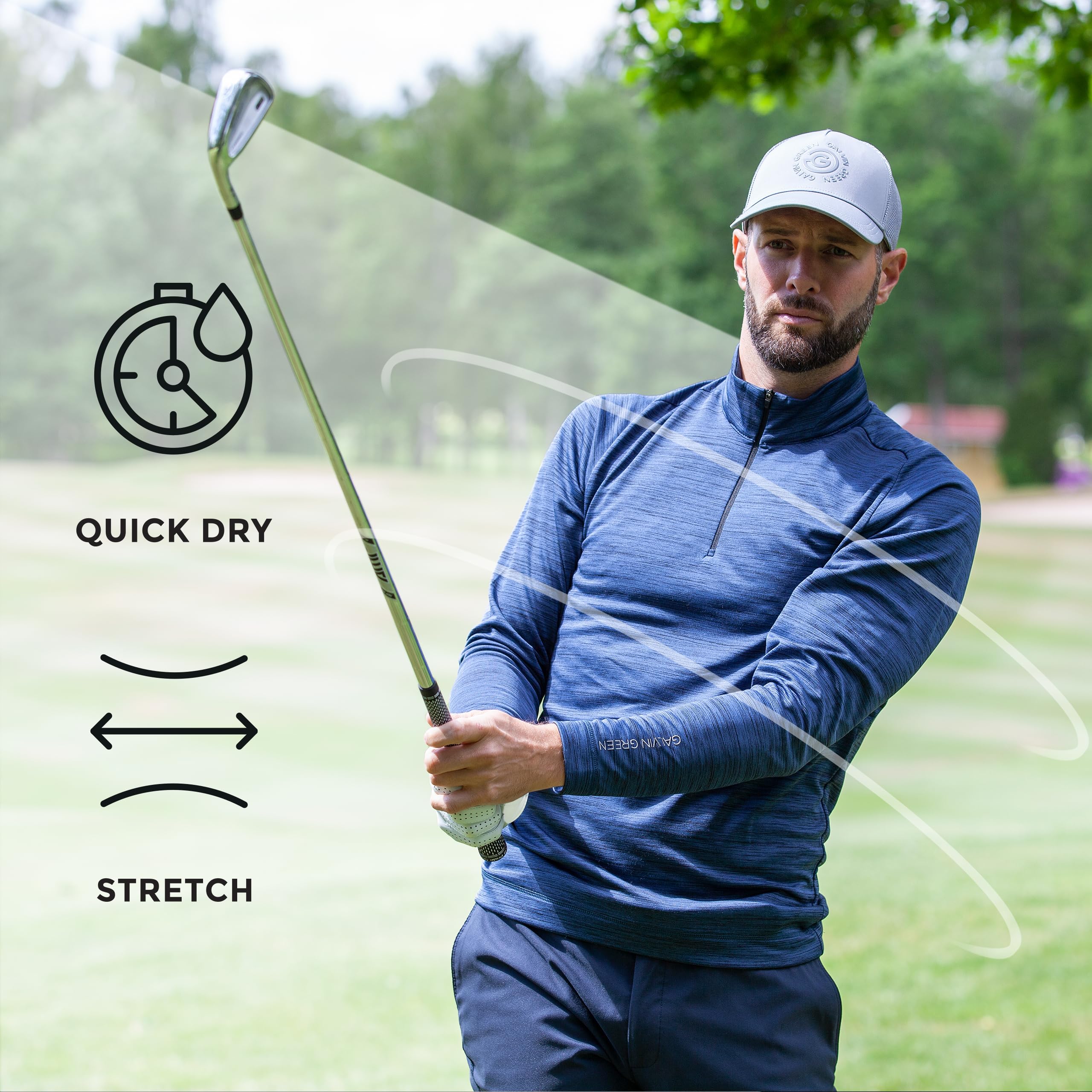 Galvin Green Men's Quarter Zip Pullover - Lightweight Golf & Outdoor Jacket for Men (Sizes M-XXL) | Perfect for Golfing, Hiking & Casual Wear