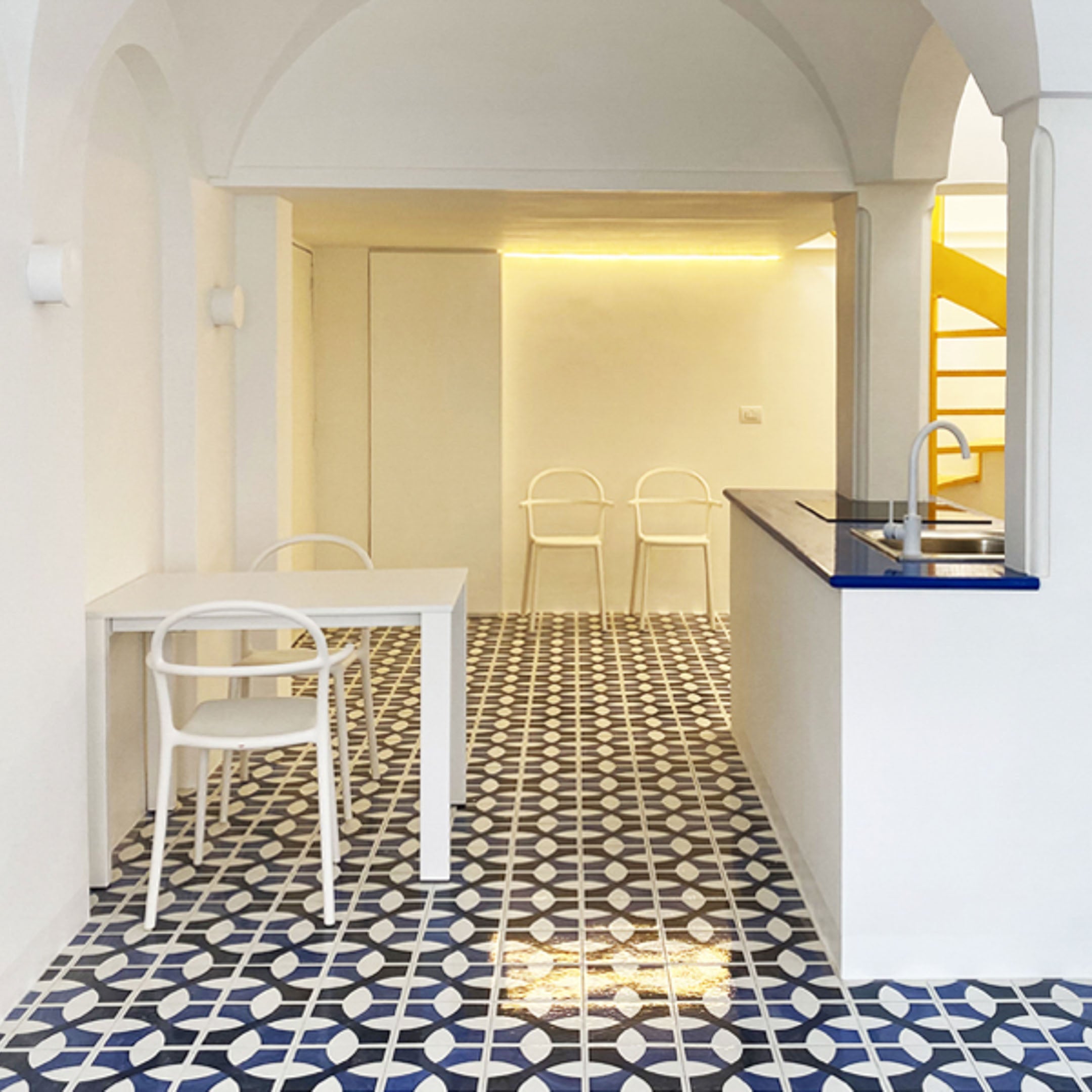 Vita Sole 03 Spanish Encaustic Cement Tiles - Handmade Orange County Terracotta Floor & Wall Tiles for Kitchen, Bathroom, Patio & Outdoor Decor