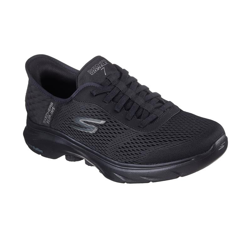 Skechers Women's Go Walk 7 Slip-On Sneakers - 216648/BBK - Lightweight Walking Shoes for Comfort & Support - Perfect for Travel, Work & Everyday Wear