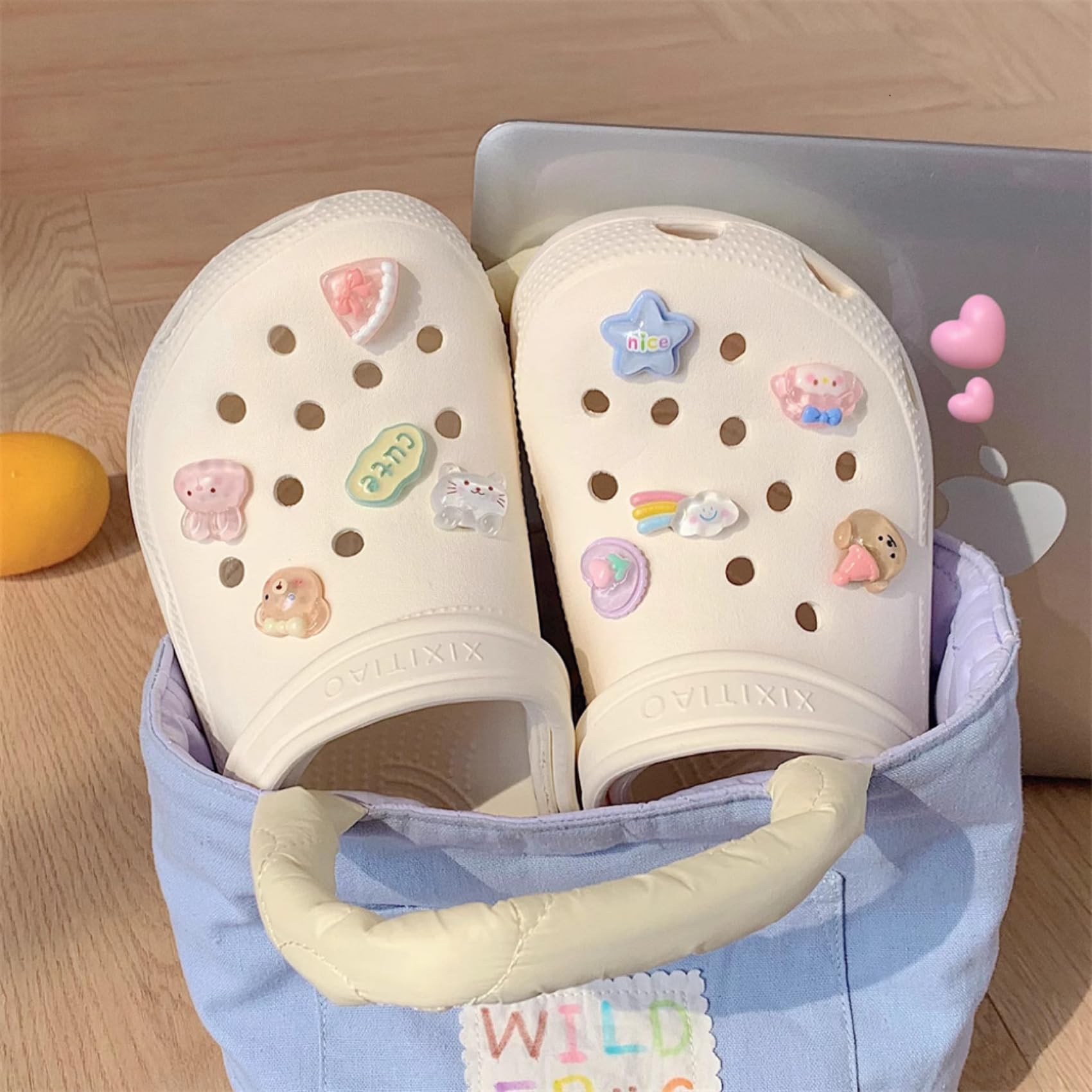 Women's Waterproof Garden Clogs with Cute Charms - Slip-On Summer Sandals for Beach, Pool, Shower & Bathroom Slippers - Perfect for Outdoor, Indoor & Water Activities