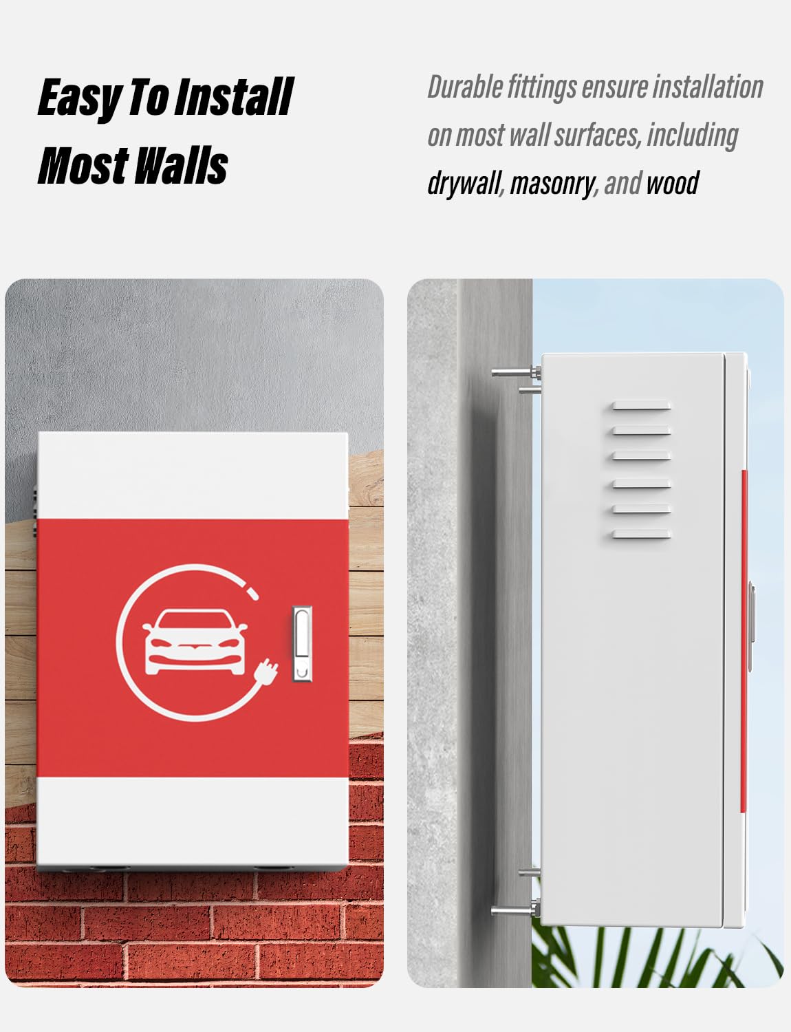 BMZX Tesla Wall Charger Box - Compatible with Tesla Wall Connector Gen 3 | Indoor/Outdoor EV Charger Enclosure with Cable Organizer | Waterproof & Dustproof Electric Vehicle Charging Solution for Home & Garage Use