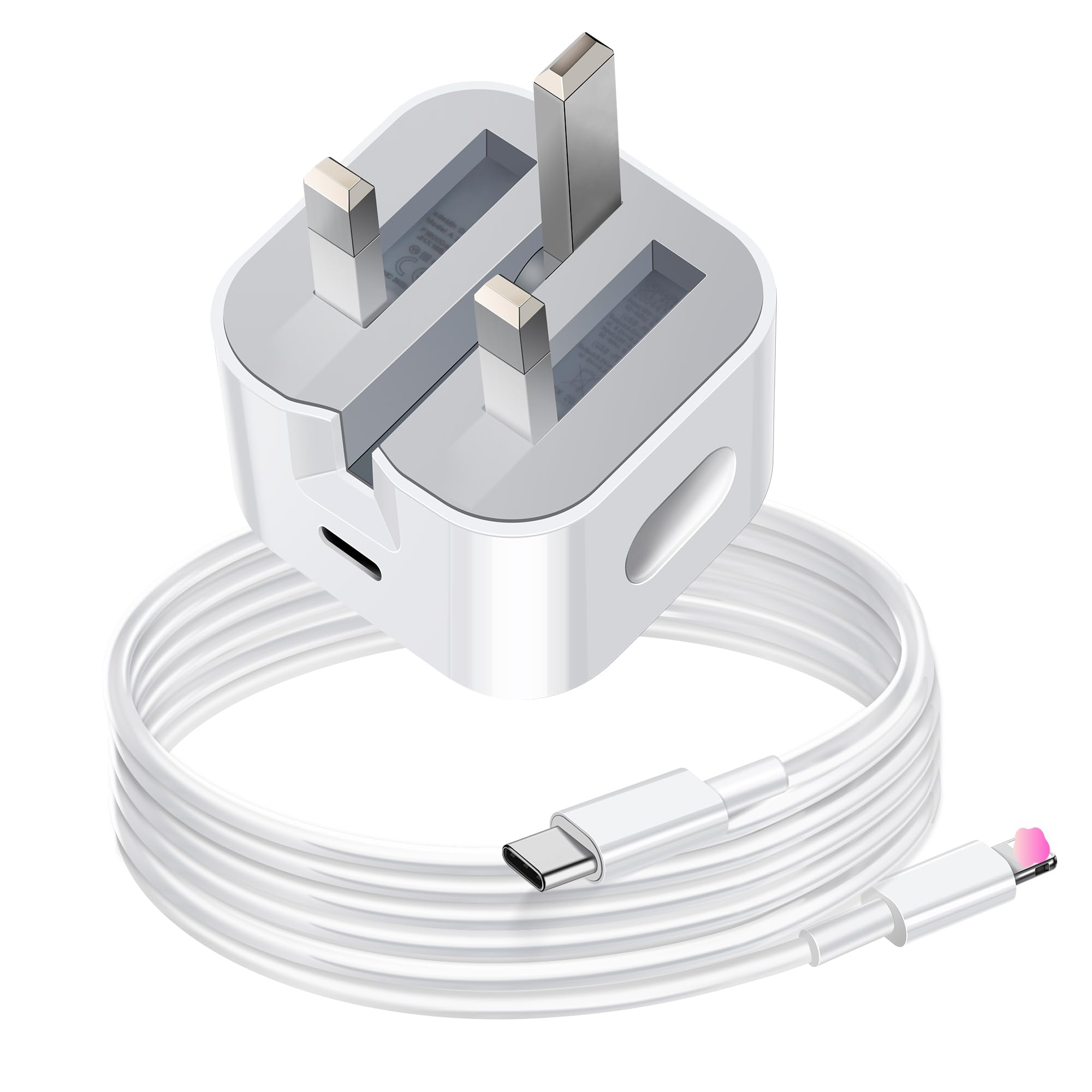 Vofolen 20W USB C Fast Charger for iPhone 14/13/12/11 Pro Max XR XS X 8 & iPad - PD Wall Charger with Foldable Plug & 1M USB C to Lightning Cable - Perfect for Home, Office & Travel Charging