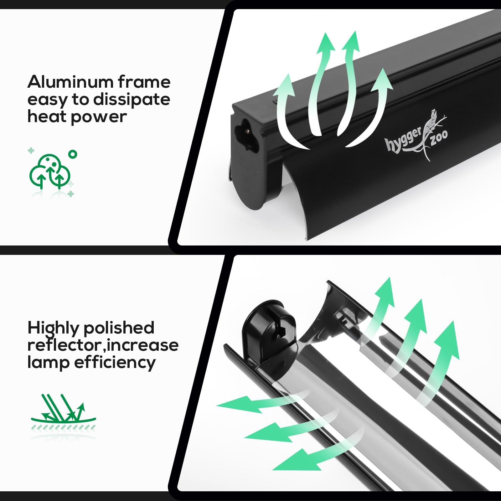 T5 Reptile Light Fixture Combo Kit - 24W UVB Light Bulb & Fluorescent Tube for Bearded Dragons, Lizards & Tortoises - Ideal for Tropical & Desert Terrariums - Perfect for Basking & Vitamin D3 Synthesis