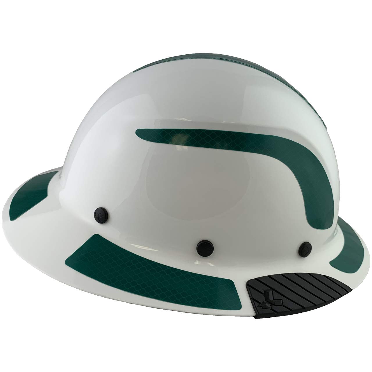 Premium Carbon Fiber Full Brim Safety Helmet - ANSI Certified Lift Hard Hat with Reflective Green Decals & Free Tote Bag - Ideal for Construction, Roofing & Industrial Work Safety