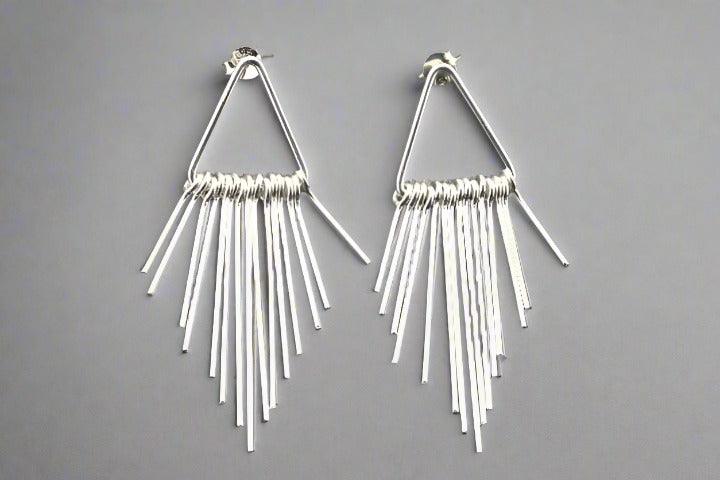Dita Tassel Earring Stud - Sterling Silver Dangle Earrings for Women, Gift for Her | Perfect for Parties, Weddings & Everyday Wear