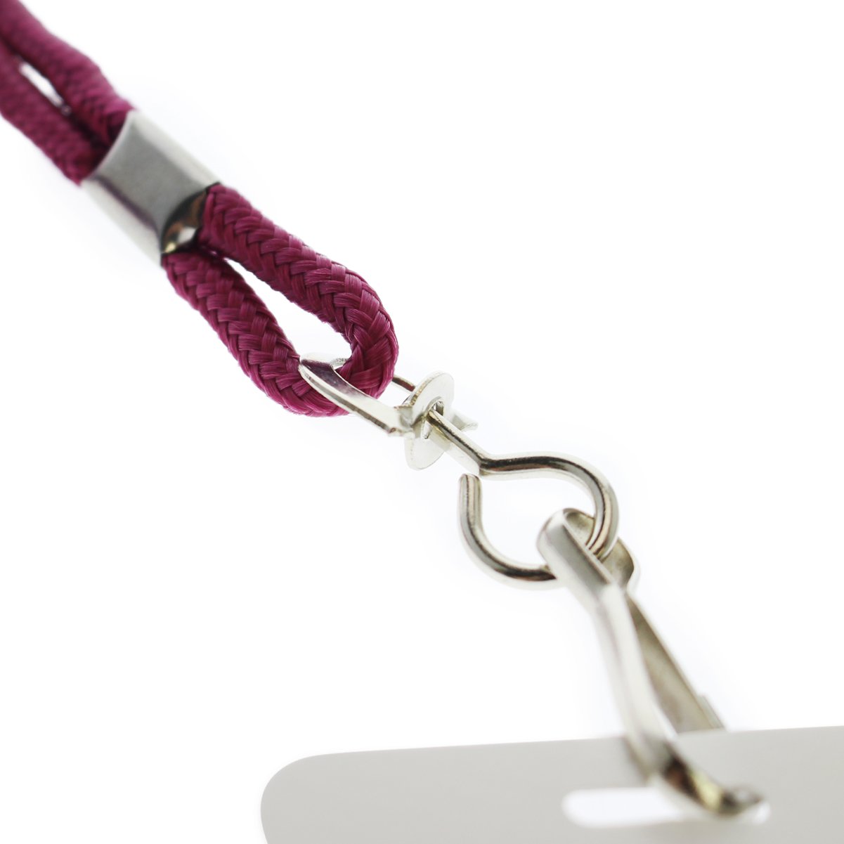 Premium ID Badge Holder Lanyards - 10 Pack with Metal Hook for Work & Events (Maroon)
