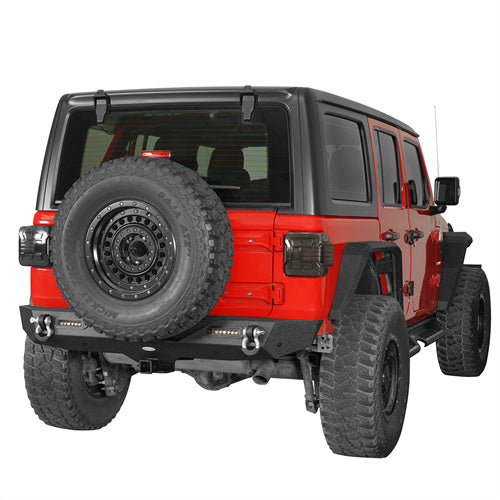 Mad Max Style Full Width Front & Rear Bumper Set for 2018-2024 Jeep Wrangler JL 4-Door - Heavy Duty Off-Road Protection for Rock Crawling & Adventure Driving
