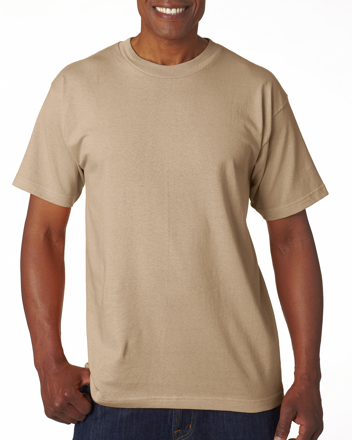 Bayside BA5100 Men's 100% Cotton T-Shirt - Soft 6.1 oz Crew Neck Tee for Casual Wear, Gym & Everyday Comfort