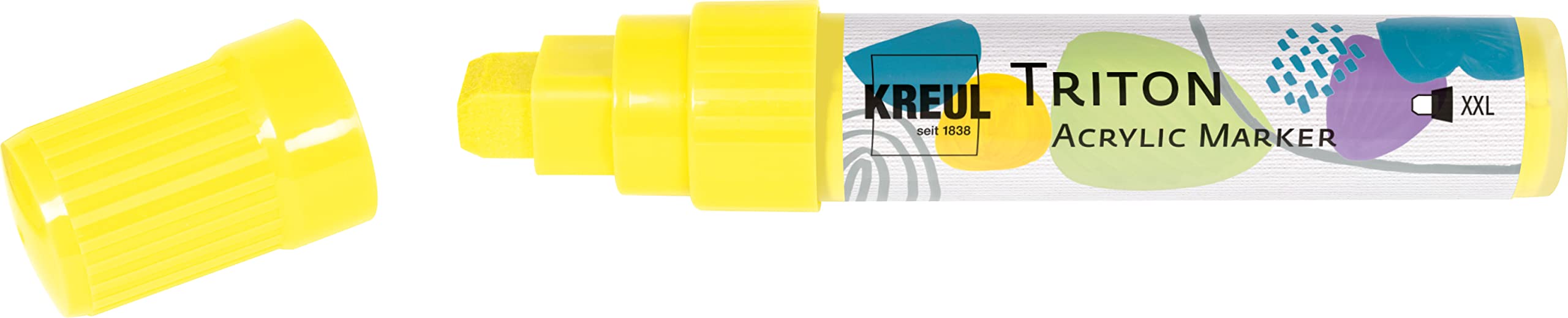 Solo Goya Triton Chisel Tip Acrylic Paint Marker - 15mm Lemon Yellow for Art, DIY Crafts & Sign Making