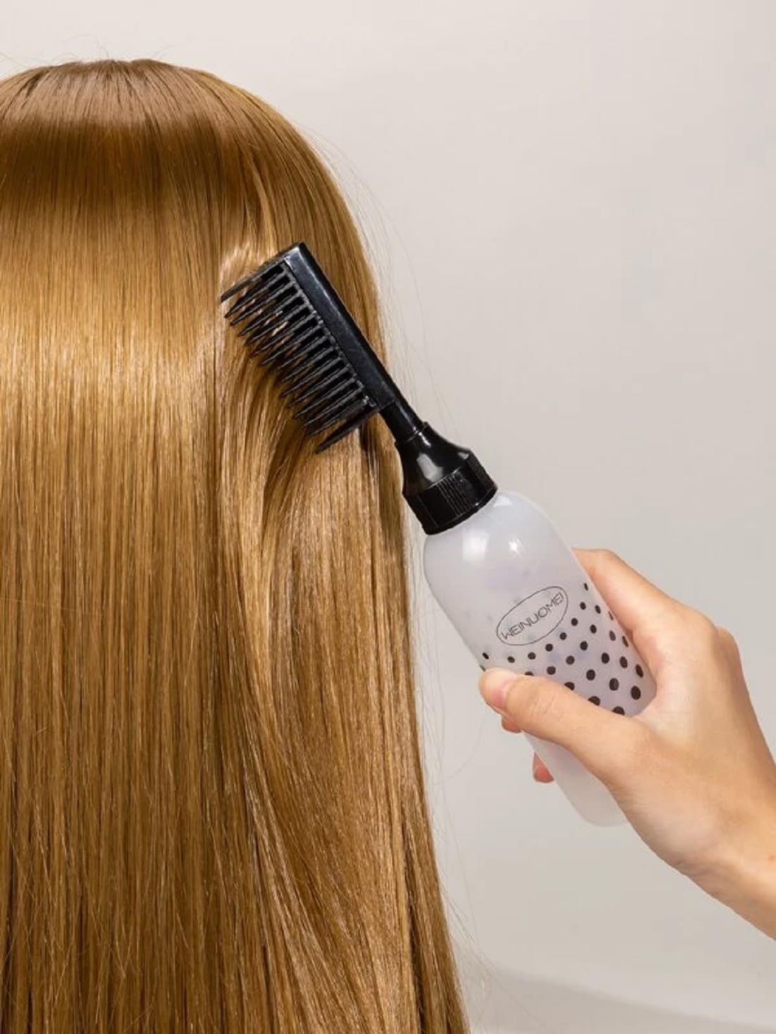 AKADO Hair Dye Applicator Brush Bottle - 120ML Hair Coloring & Styling Tool with Precision Brush (White) - Perfect for At-Home Hair Coloring, Salon Styling & DIY Hair Treatments