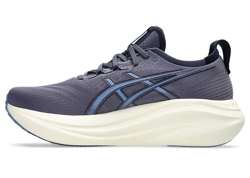 ASICS Gel-Nimbus 27 Men's Running Shoes (2E Wide Width) - Indigo Fog/Denim Blue | Cushioned Support for Long-Distance Running & Marathon Training