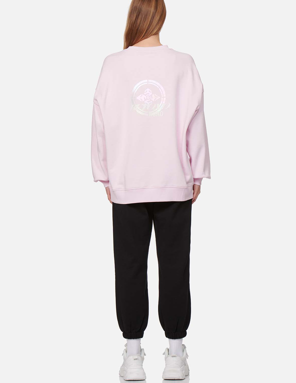 Kamon Pearl Reflective Print Sweatshirt for Women - Stylish & Comfortable Pullover Hoodie for Running, Jogging & Night Outdoor Activities