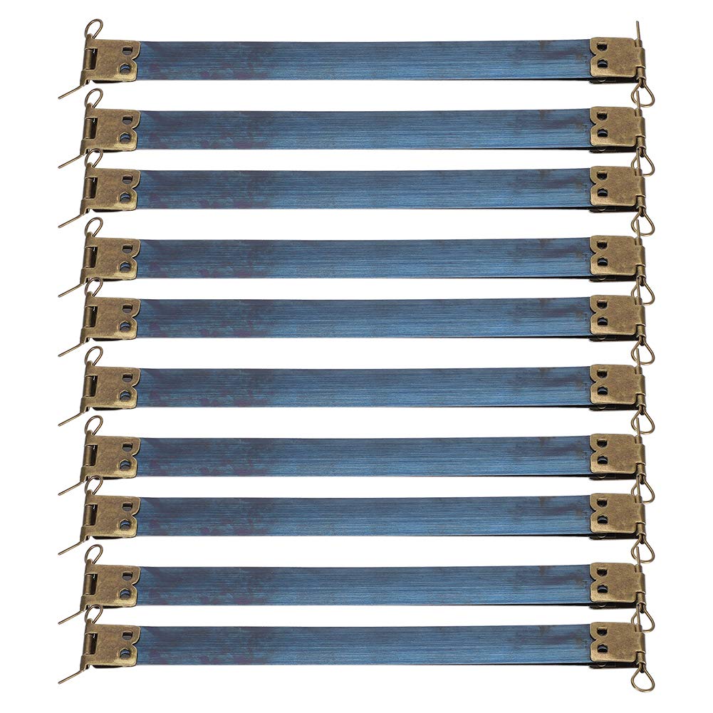10Pcs Metal Internal Flex Frames with Kiss Clasp for DIY Purse, Bag, Wallet & Shoe Making - Durable Sewing Frame Hinges for Craft Projects, Luggage Accessories - Perfect for Handmade Purses, Tote Bags & Leather Goods