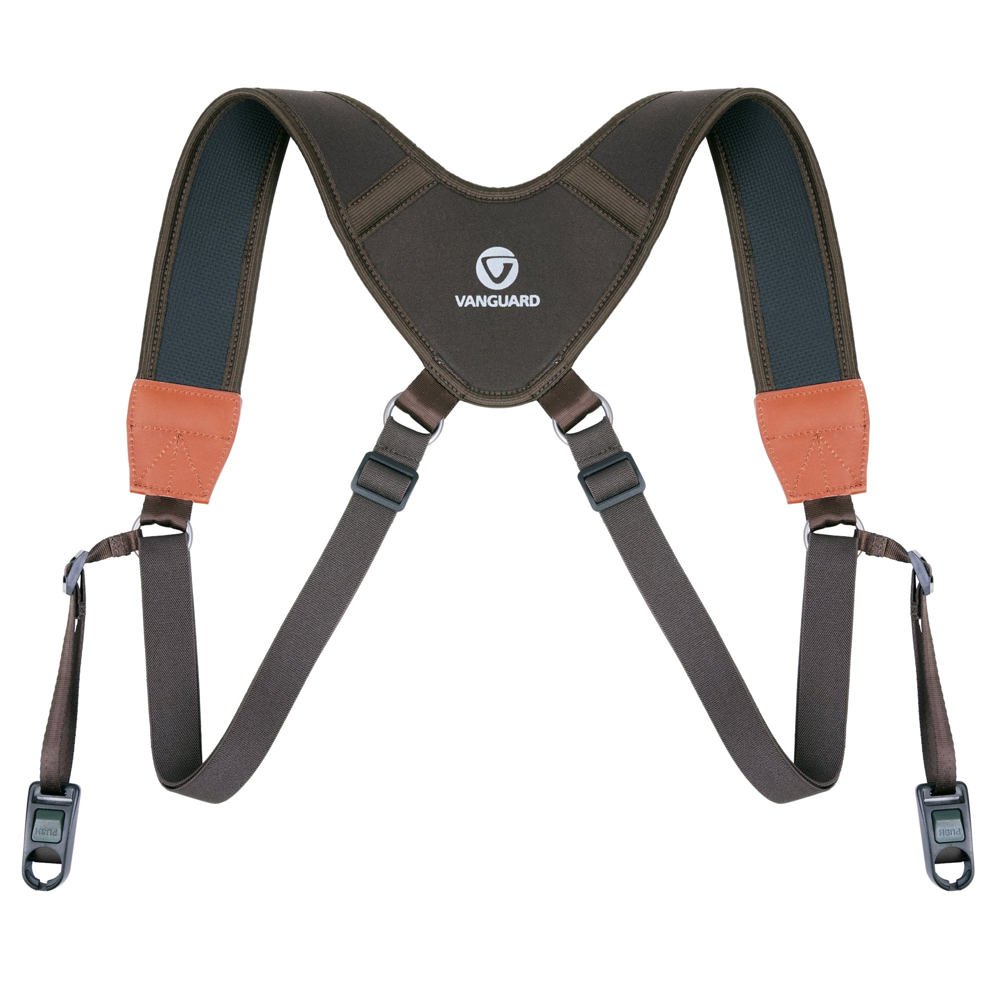 VEO Optic Guard Deluxe Camera & Optics Harness - Secure & Comfortable Carrying Solution for Hunting, Hiking & Outdoor Photography (Brown)