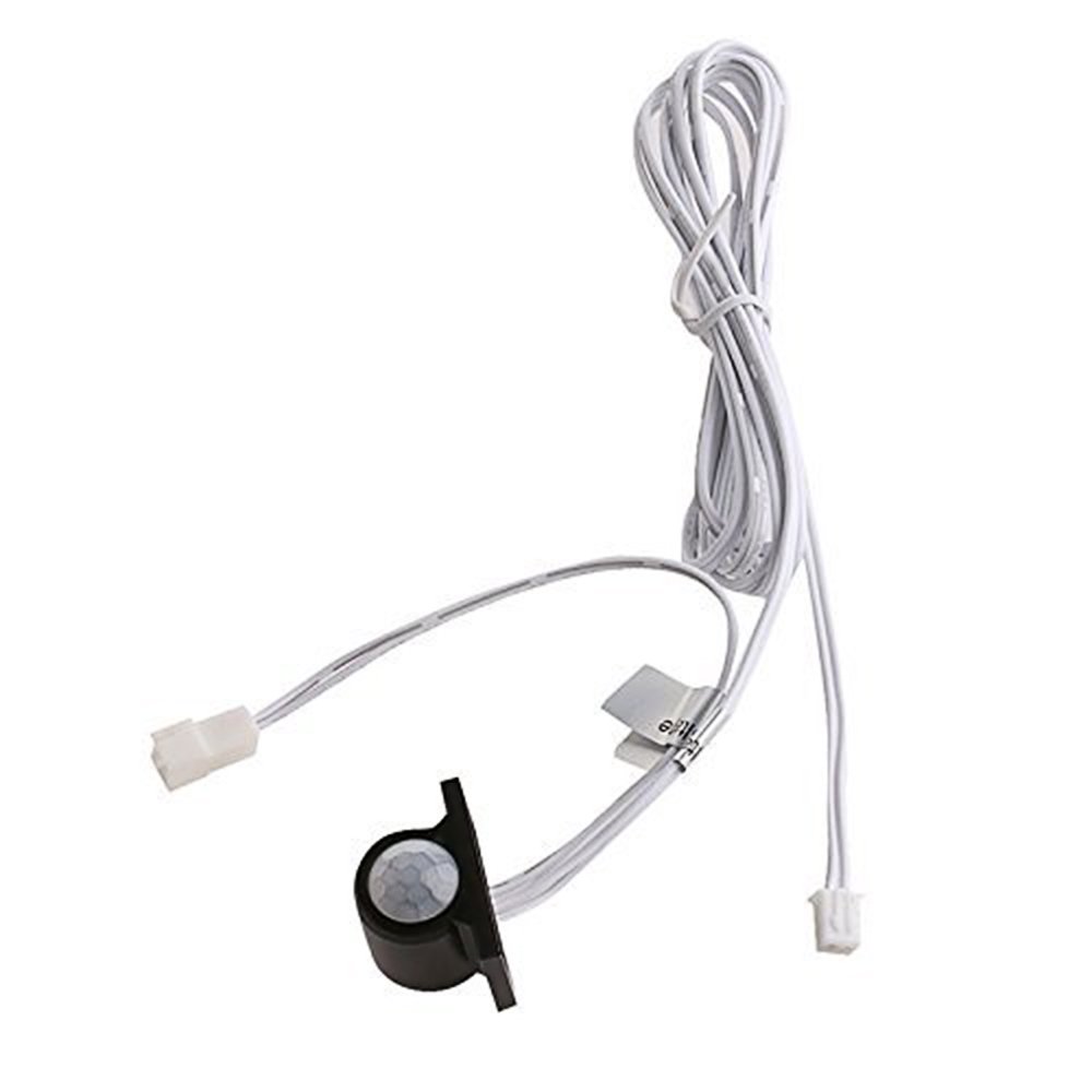 12V Automatic On/Off Switch LED Strip with PIR Motion Sensor - Black for Cabinet, Wardrobe Lighting | Energy-Saving & Hands-Free Convenience